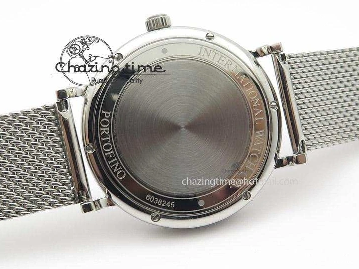 MIROTIME 0130 Portofino SCHAFFHAUSEN SS MKF 1:1 Best Edition White Dial On Mesh Bracelet A TravelReady 7341